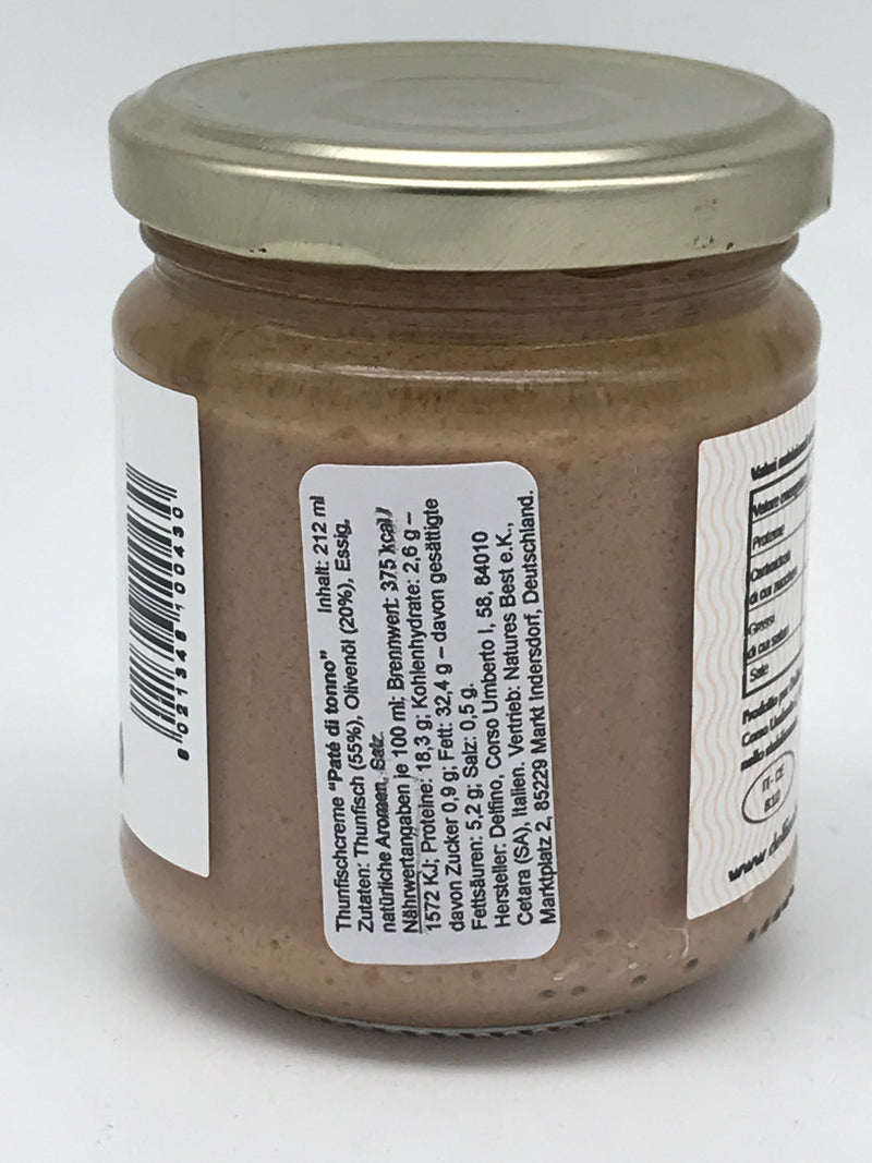 Paté di tonno, Thunfischcreme, NETTO 200 g Glas
