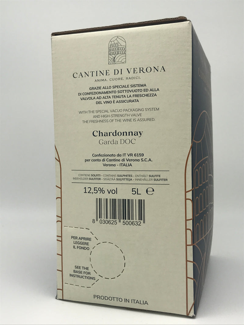 Chardonnay, Garda DOC, 5,0 L Bag in Box, Cantina Custoza