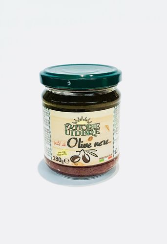 Paté di Olive nere, 180 g Glas, Fattorie Umbre