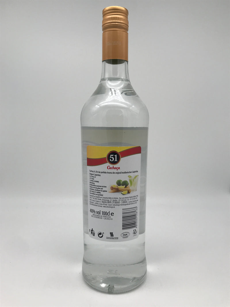 Cachaça 51, Zuckerrohrspirituose, 40% Vol., 1,0 l Fl.