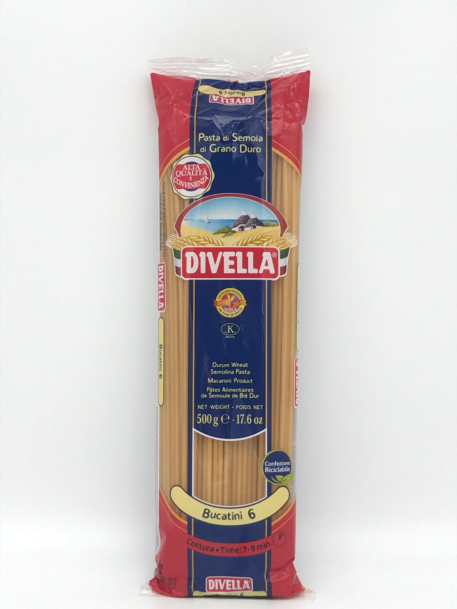 Bucatini 6, Pasta Grana Duro, 500 g Packg.