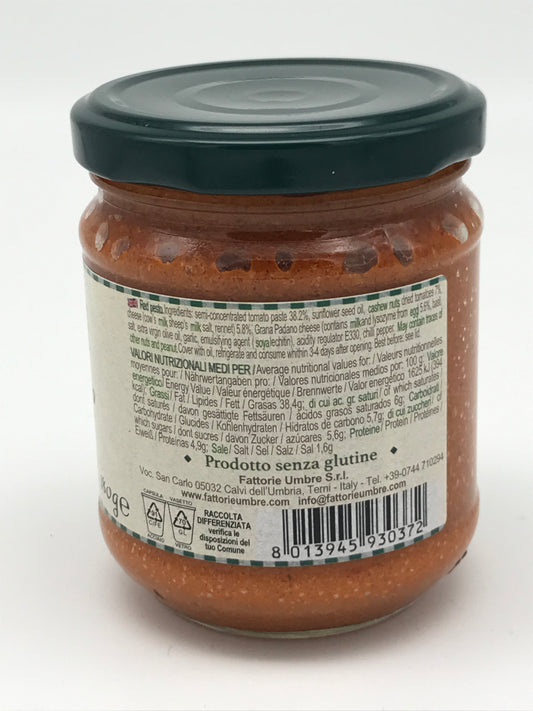 Pesto Rosso, 180 g Glas, Fattorie Umbre
