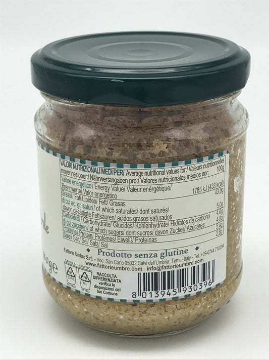 Paté di Olive e Mandorle, 180 g Glas, Fattorie Umbre