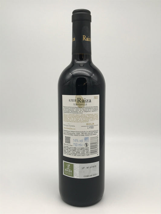 Altos de Raiza Tempranillo D.O., Vicente Gandia, Spanien, 0,75 l Fl.