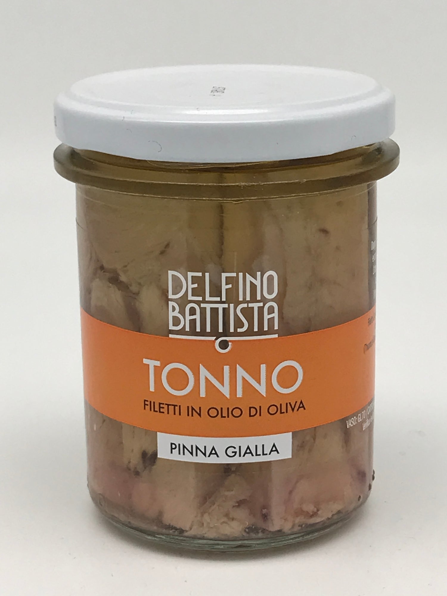 Filetti di tonno all'olio di oliva, Thunfischfilets in Olivenöl, Netto 190 g Glas