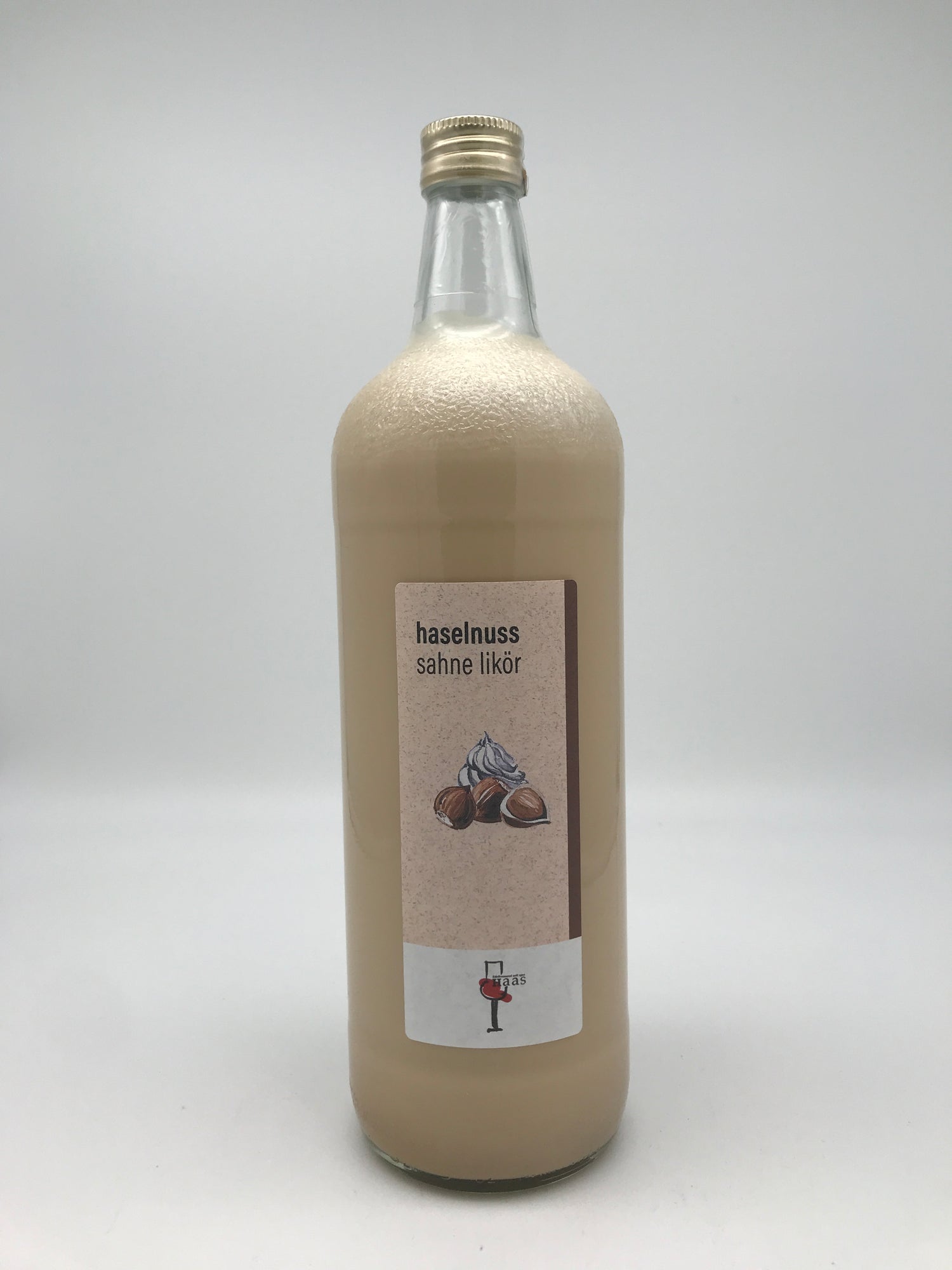 Haselnusslikör, Haas, 17% Vol., 1,0 l Fl.