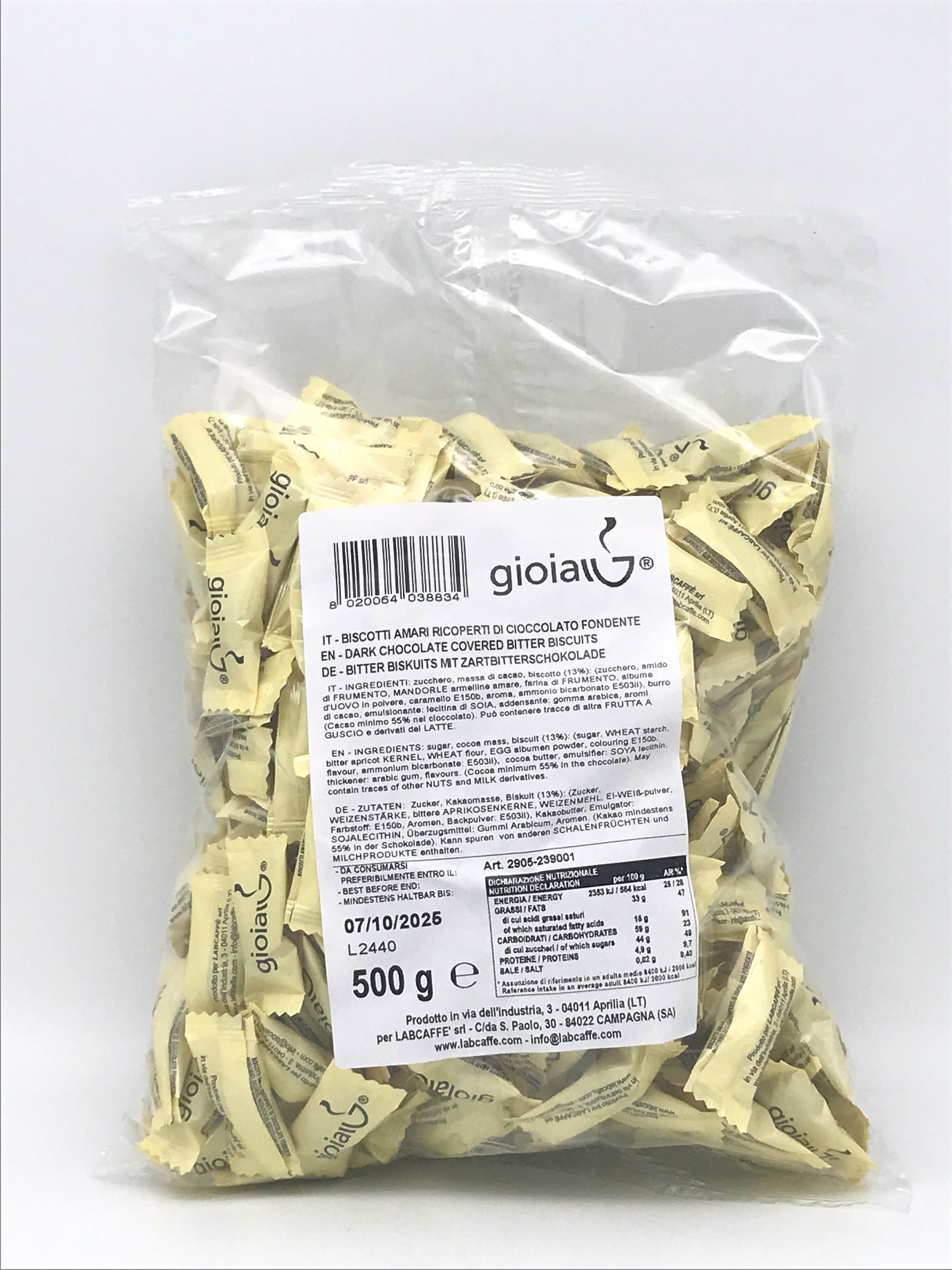 Amaretti im Schokomantel, einzeln verpackt, 500 g Btl.