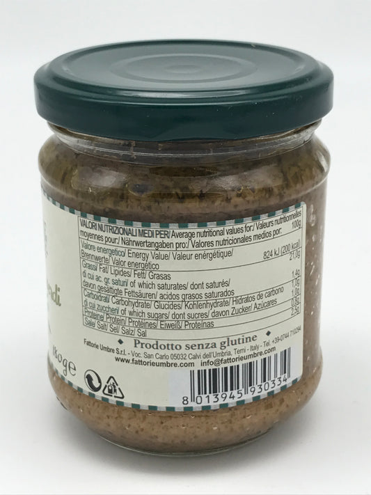 Paté di Olive verdi, 180 g Glas, Fattorie Umbre