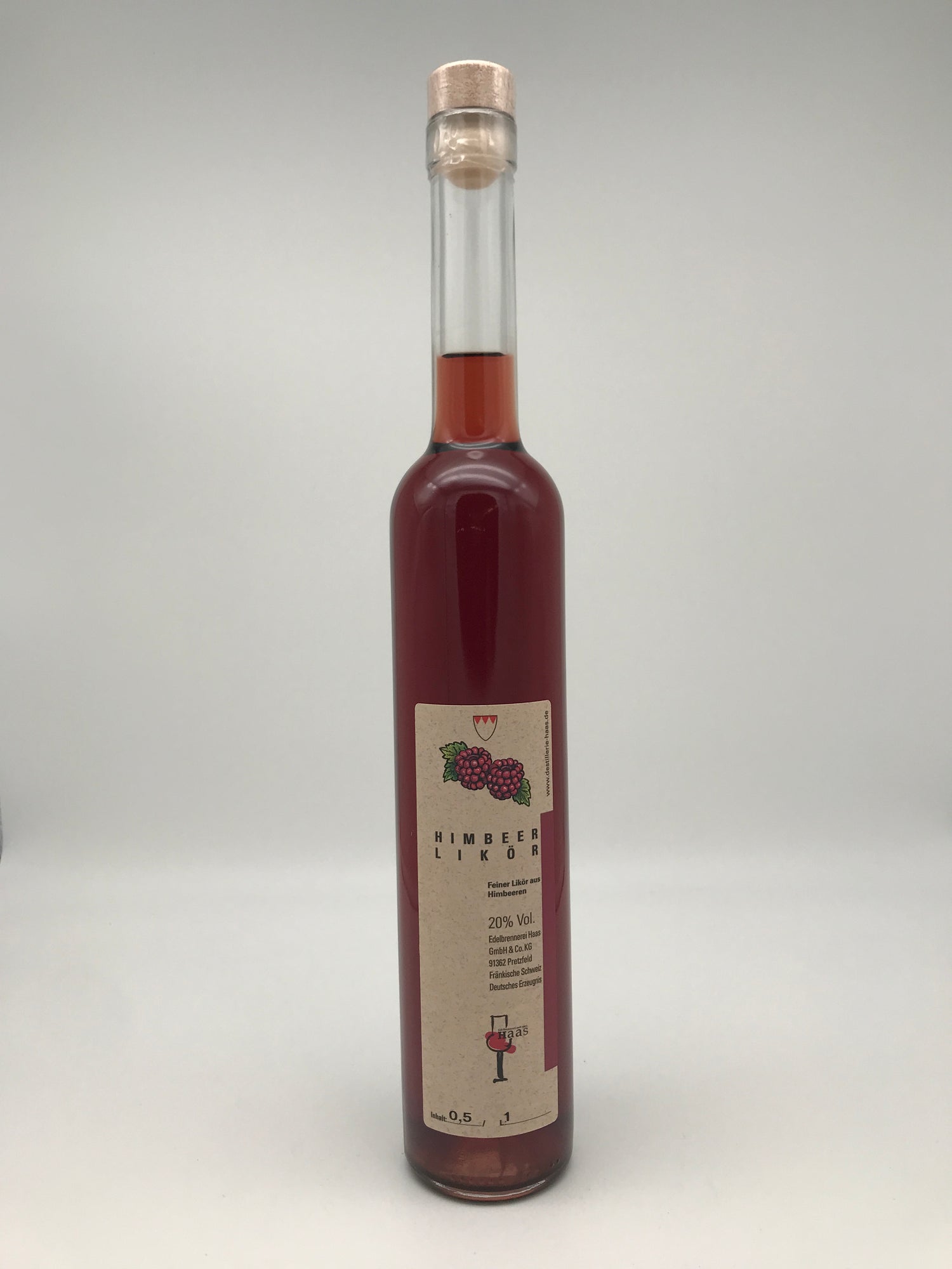 Himbeerlikör, 20% Vol., 0,5 l Flasche