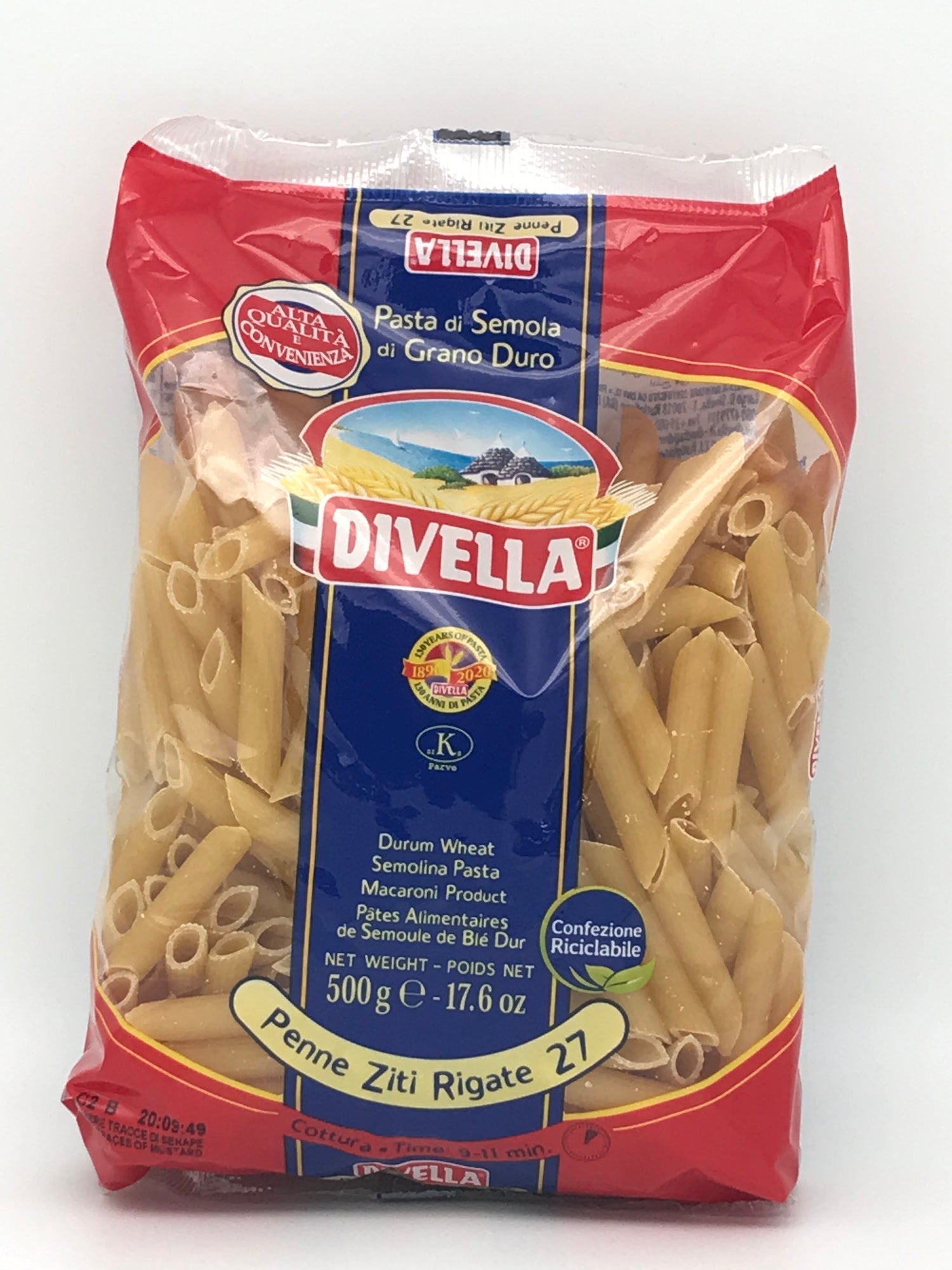 Penne Ziti Rigate 27, Pasta Grana Duro,500 g