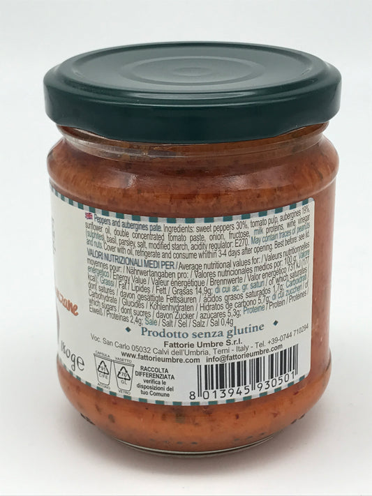 Pate di Peperoni e Melanzane Fattorie Umbre, 180 g