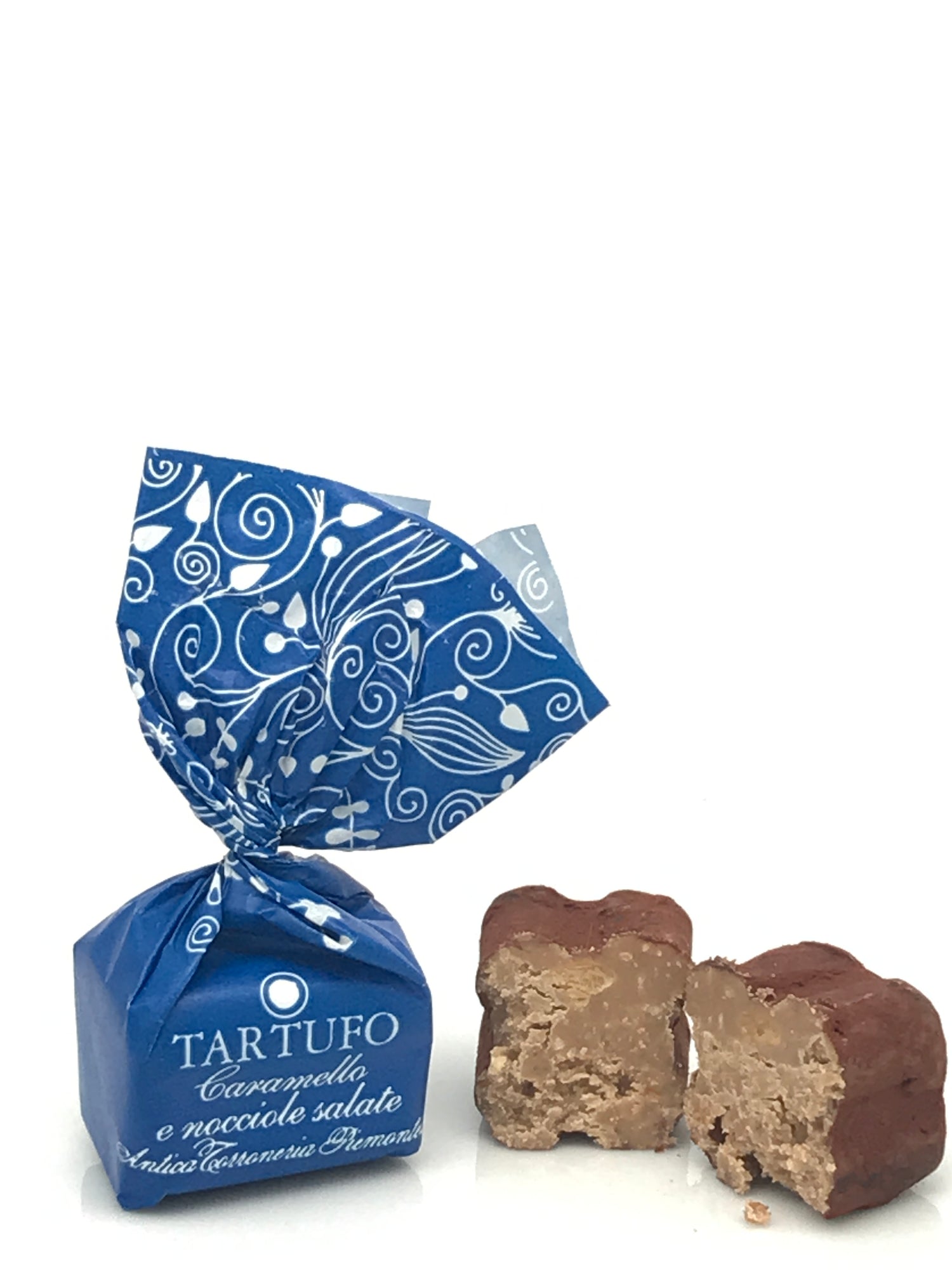 Tartufo dolce al caramello e nocciole salate, mit Karamell und gesalzenen Haselnüssen, 14 g einzeln verpackt