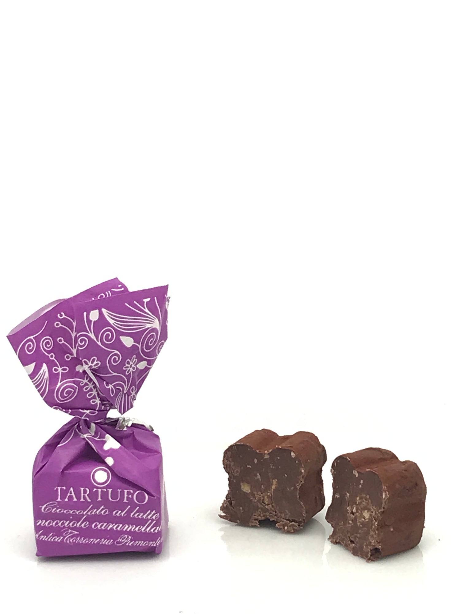 Tartufo Cioccolato al latte e nocciole caramellate, Milchschokolade mit karamelisierten Haselnüssen, 14 g einzeln verpackt