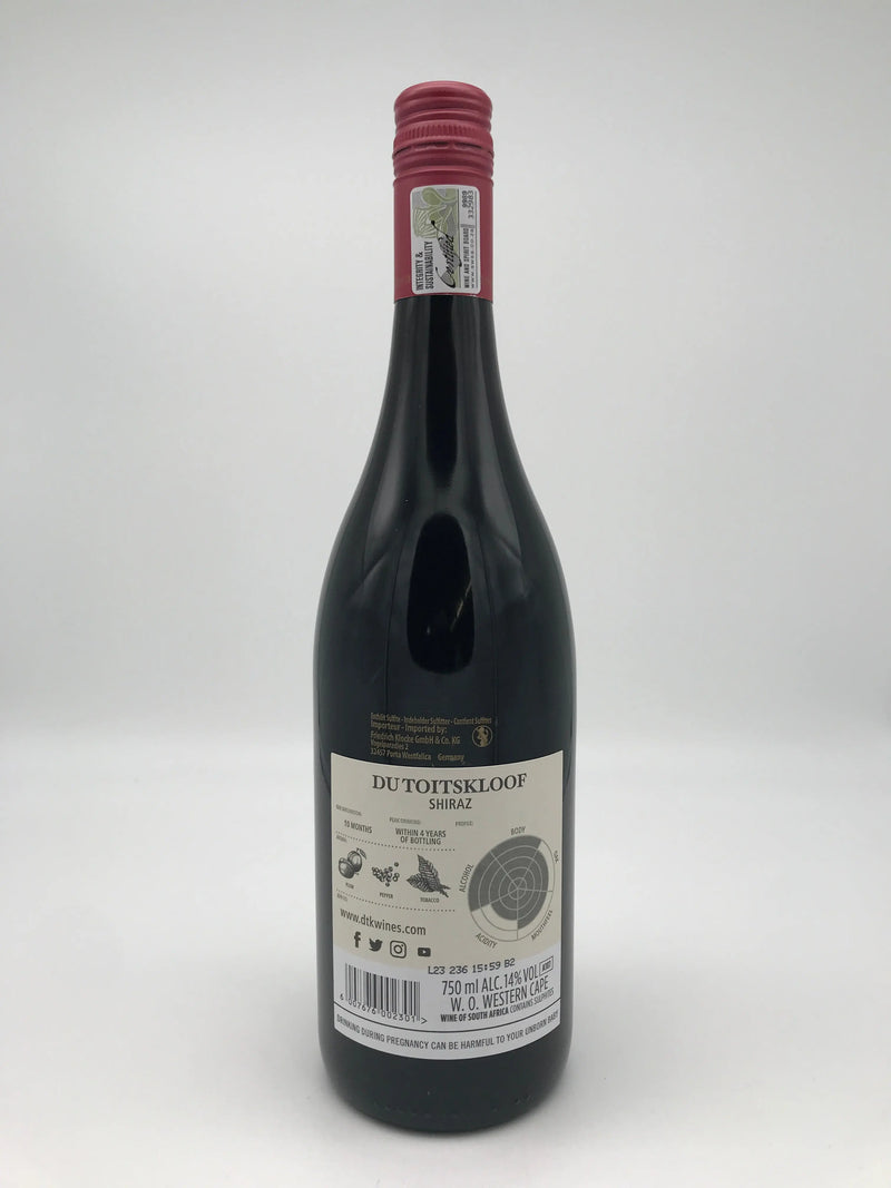 Shiraz, Du Toitskloof, Südafrika, 14,0 %Vol. 0,75 l Fl. Du Toitskloof