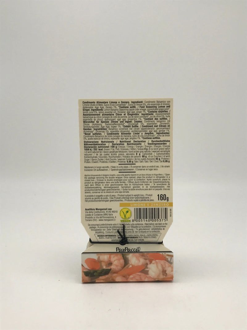 ParPaccio Aceto Balsamico con Limone e Zenzero in fester Form, 160 g Stück Mengazzoli