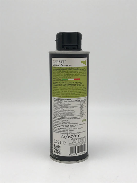 Agrumolio, Olio di oliva al Limone 250 ml Ds.