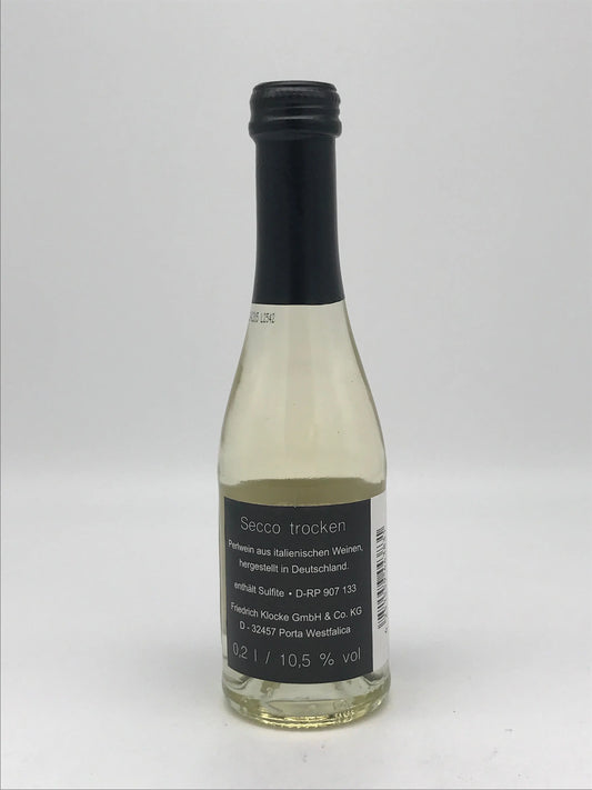 Piccolo, Qualitäts-Perlwein, trocken,Etikett "Weihnachtsgruß"  0,2 l Fl. Klocke GmbH