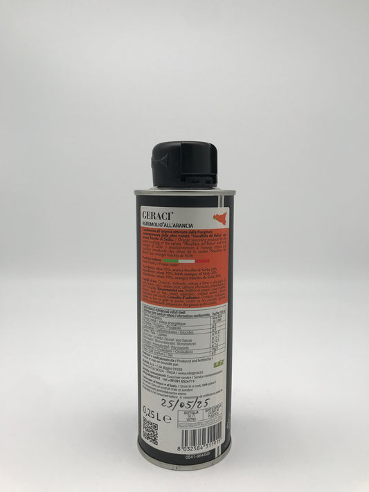 Agrumiolio, Olio di oliva all´Arancia 250 ml Dose