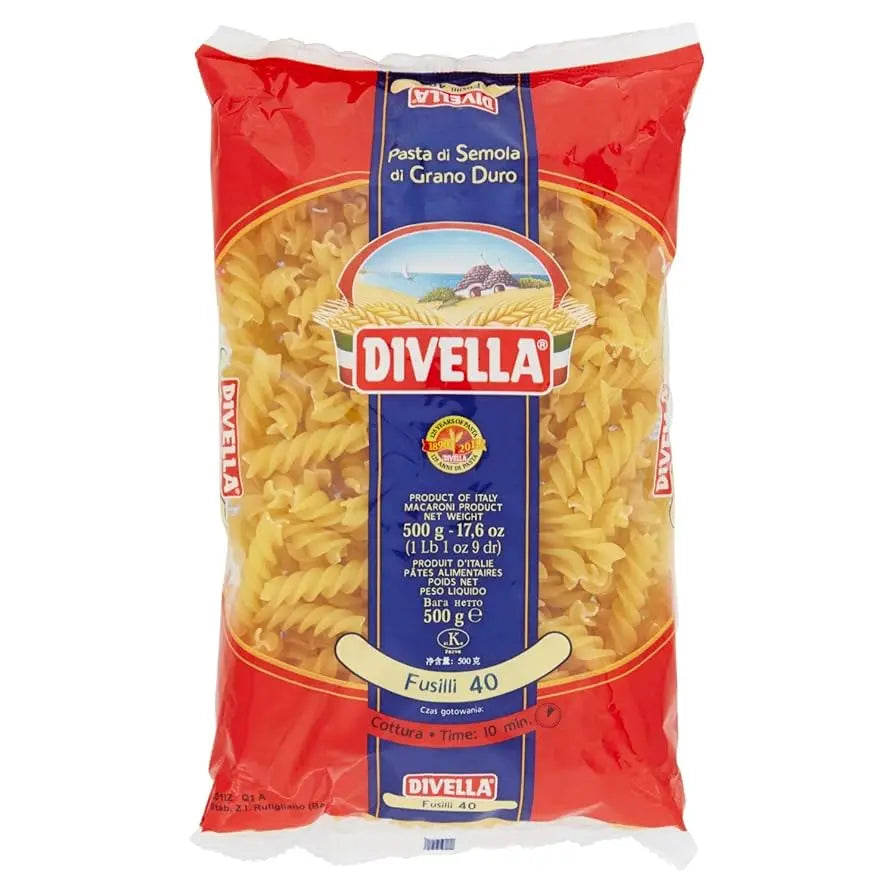 Fusilli Nr. 40 – Pasta aus Hartweizen, Divella, 500 g