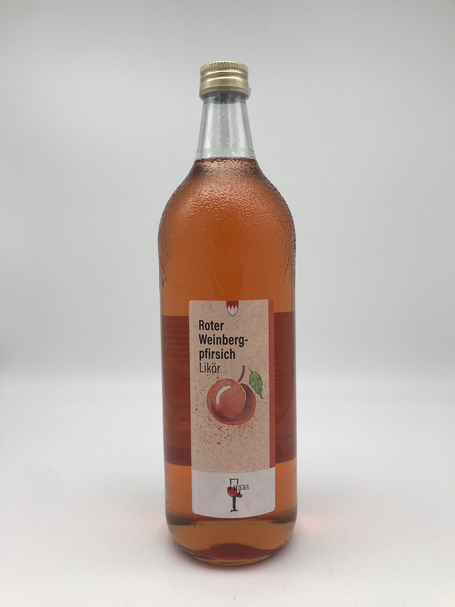 Roter Weinbergpfirsich Likör, Haas, 18% Vol., 1 l Fl.