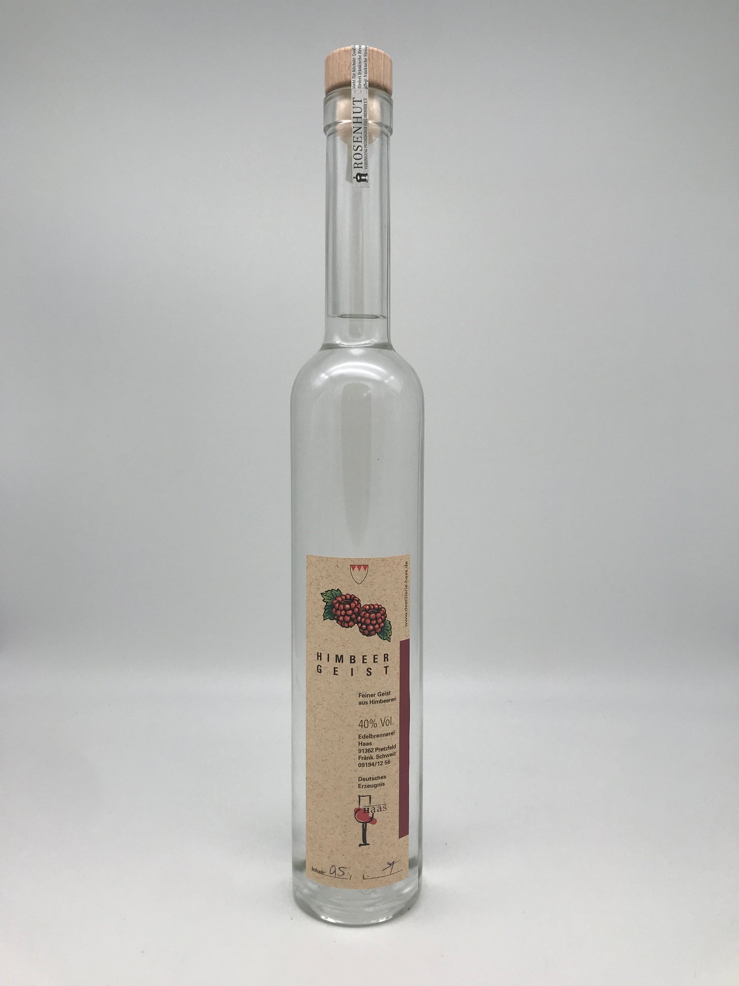 Himbeergeist, 40% Vol. 0,5 l  Flasche