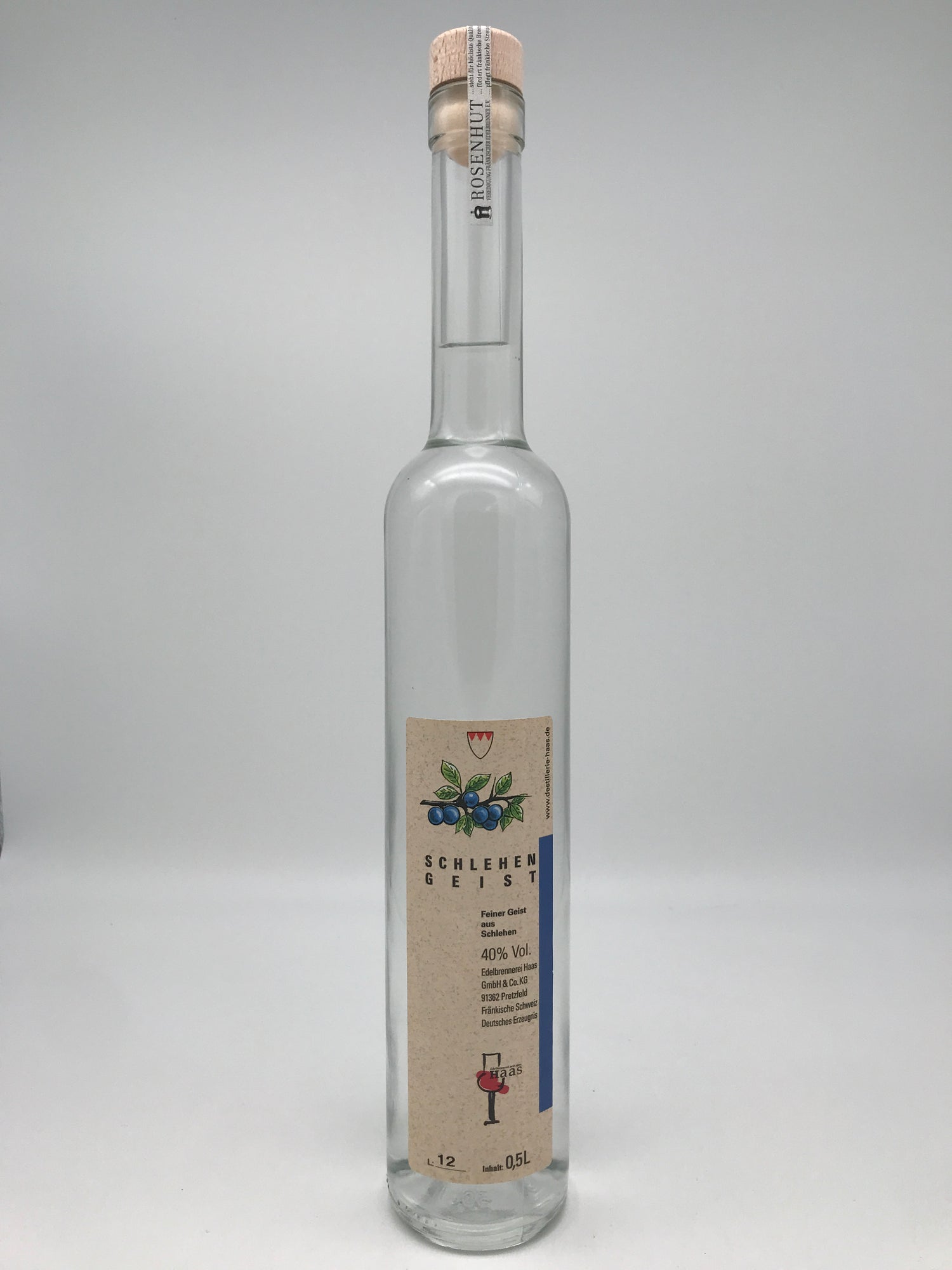 Schlehengeist 40% Vol. 0,5 l Flasche