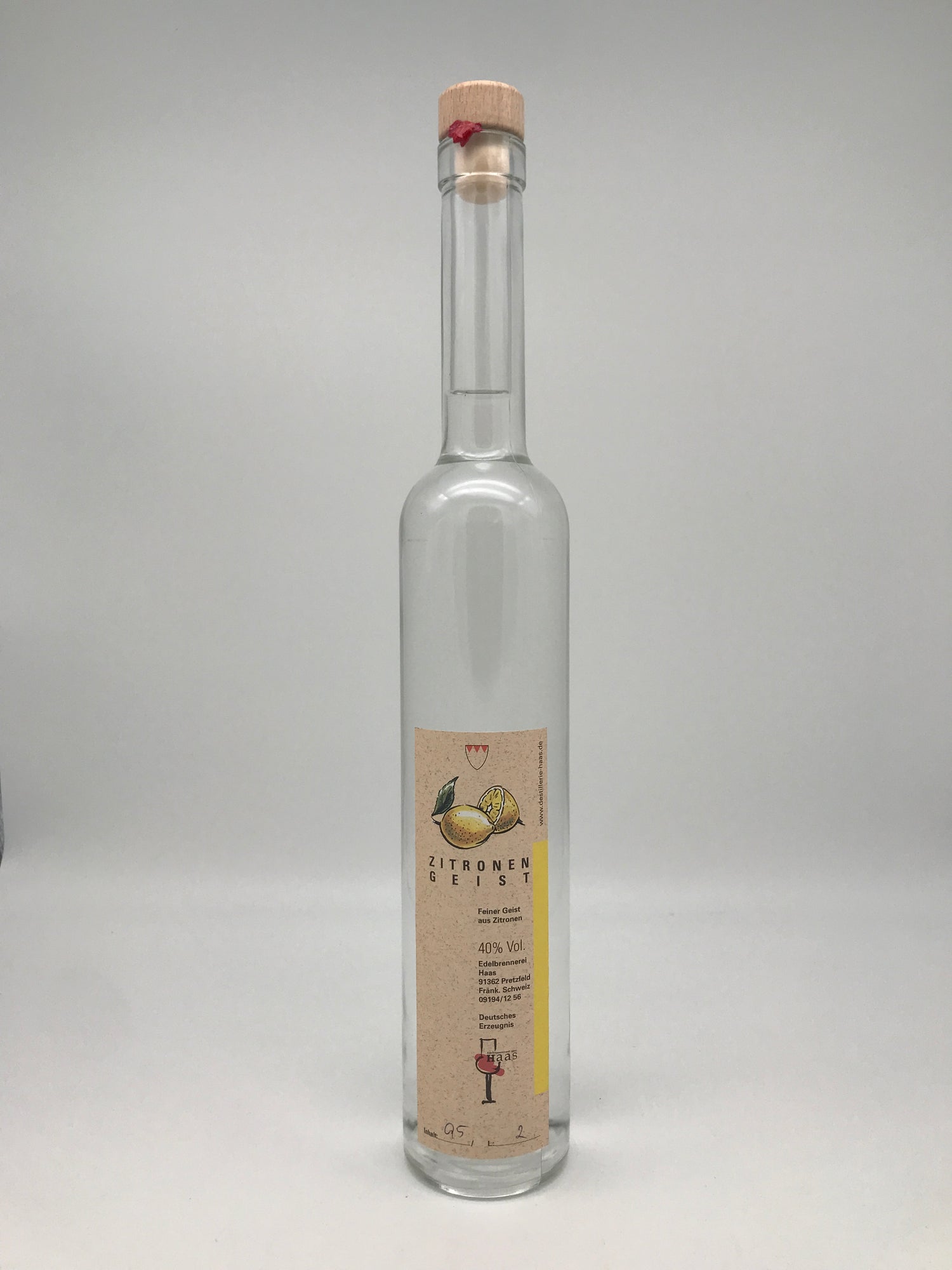 Zitronengeist 40% Vol., 0,5 l Flasche