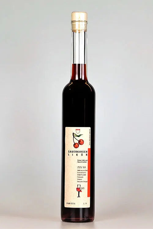 Sauerkirschlikör 25 % Vol. – 0,5 l Flasche Edelbrennerei Haas, Pretzfeld