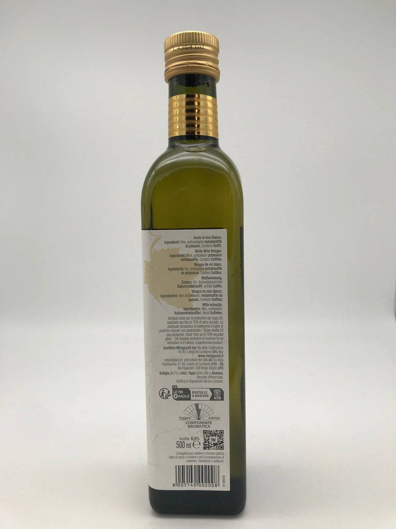 Aceto Vino bianco , 6,5 % Säure, 0,5l Flasche Mengazzoli