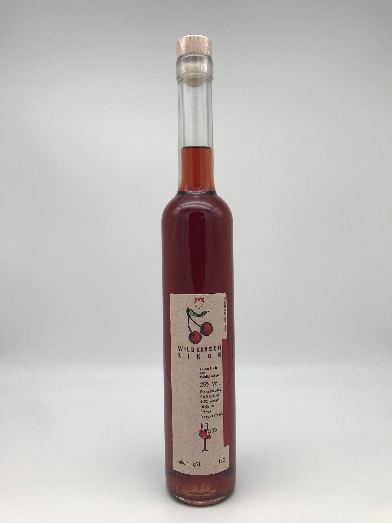 Wildkirsch Likör, 25% Vol., 0,5l Fl.