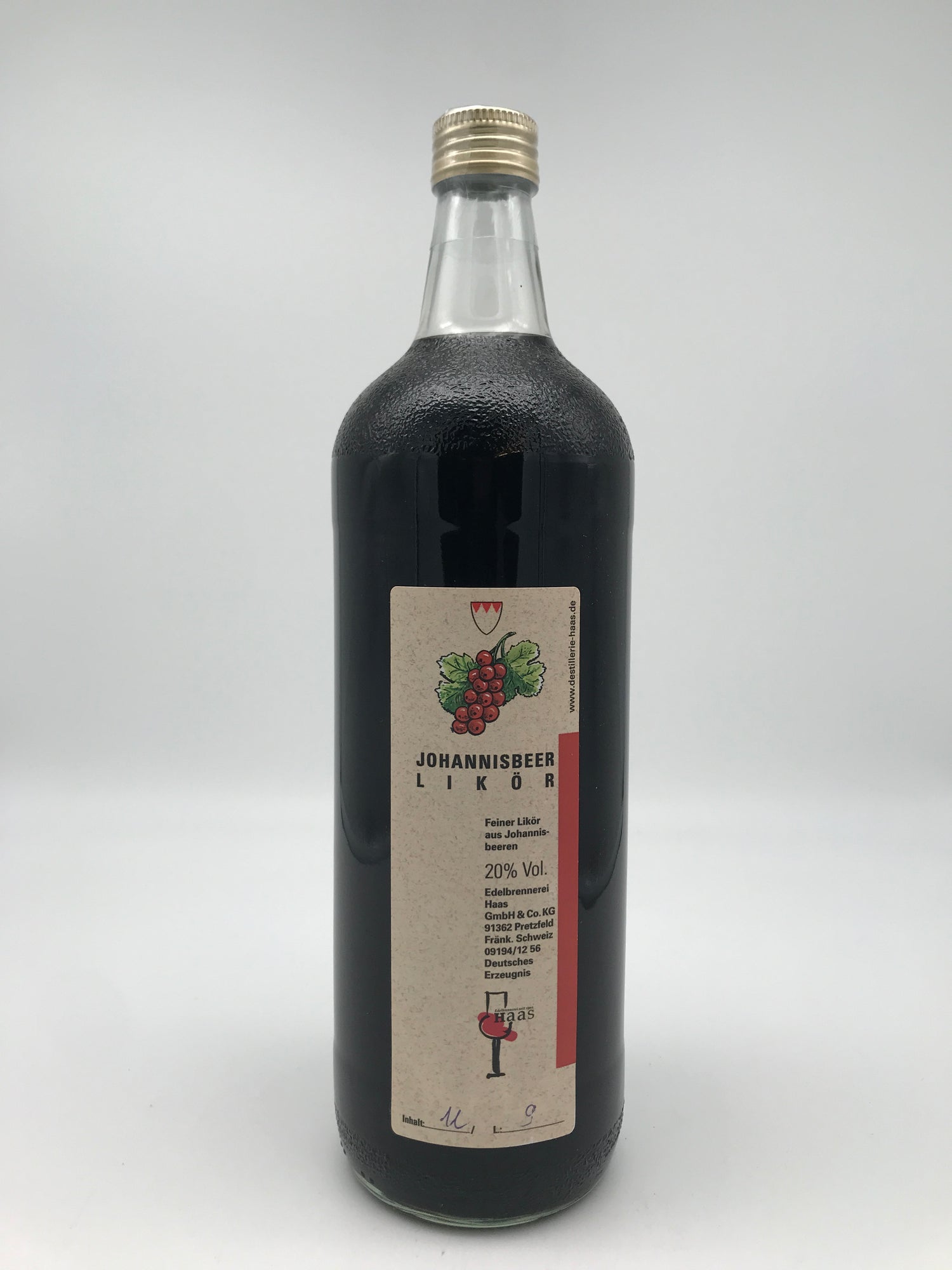 Johannisbeer Likör, Haas, 20% Vol., 1 l Fl.
