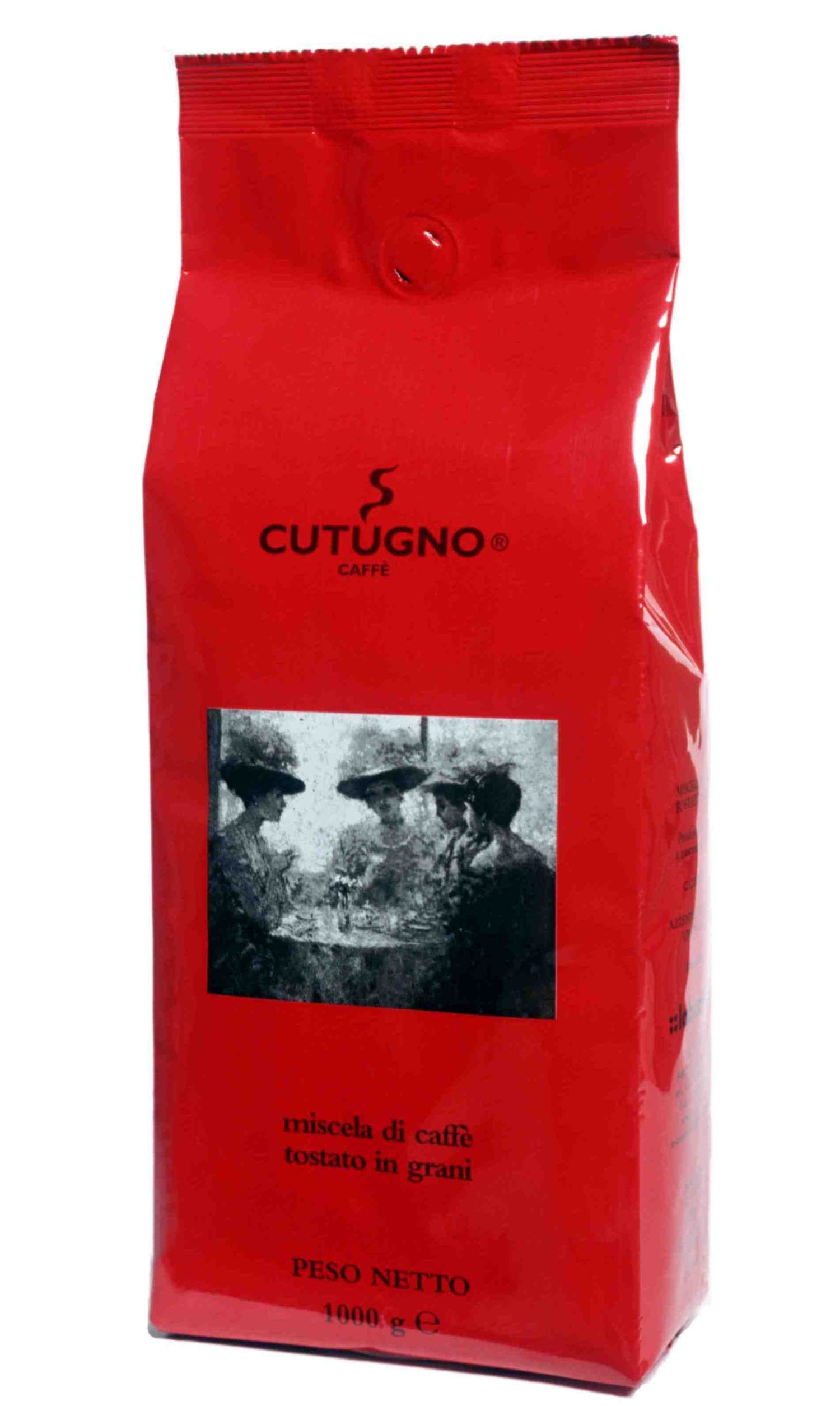 Caffè CUTUGNO Rosso, ganze Bohne, 1 kg Pack.