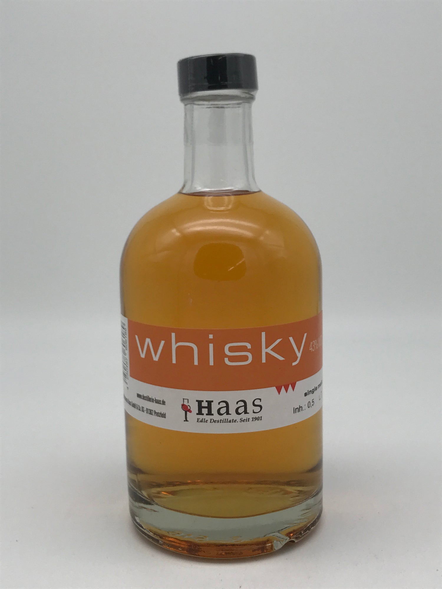 Blende-Whisky, 3 Jahre Fass, Haas, 43% Vol., 0,5 l Fl.
