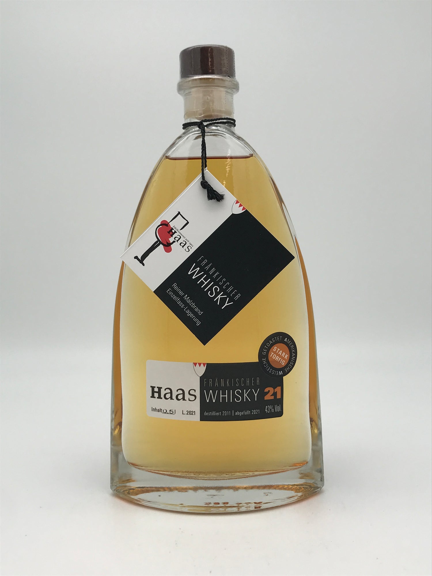 Fränkischer Single Malt Whisky 2021, Haas, 43% Vol., 500 ml Fl.