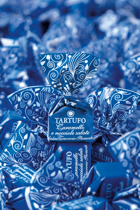Tartufo dolce al caramello e nocciole salate, mit Karamell und gesalzenen Haselnüssen, 14 g einzeln verpackt